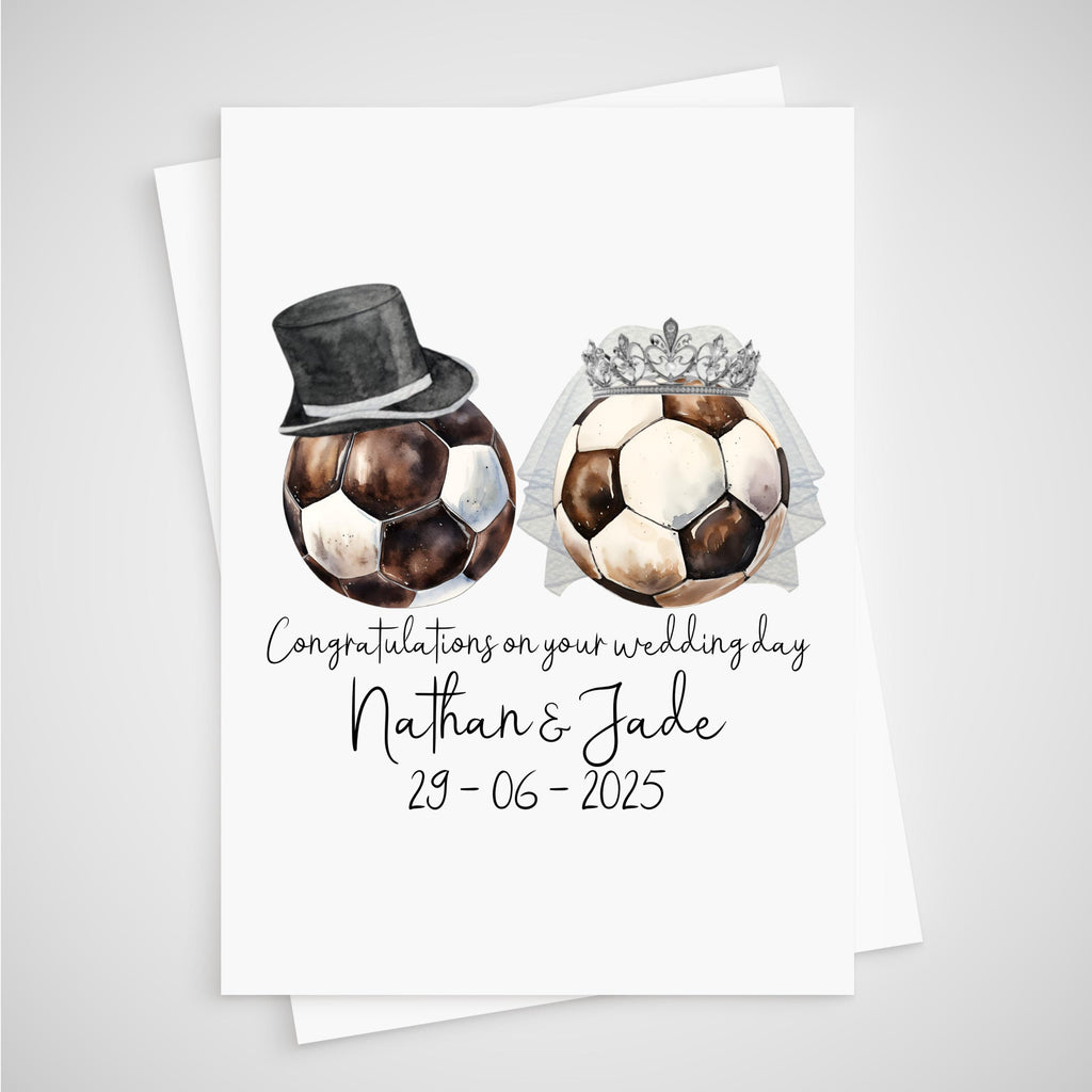 Football Wedding Card Personalised Soccer
