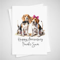 Beagle Anniversary Card Personalised Dog