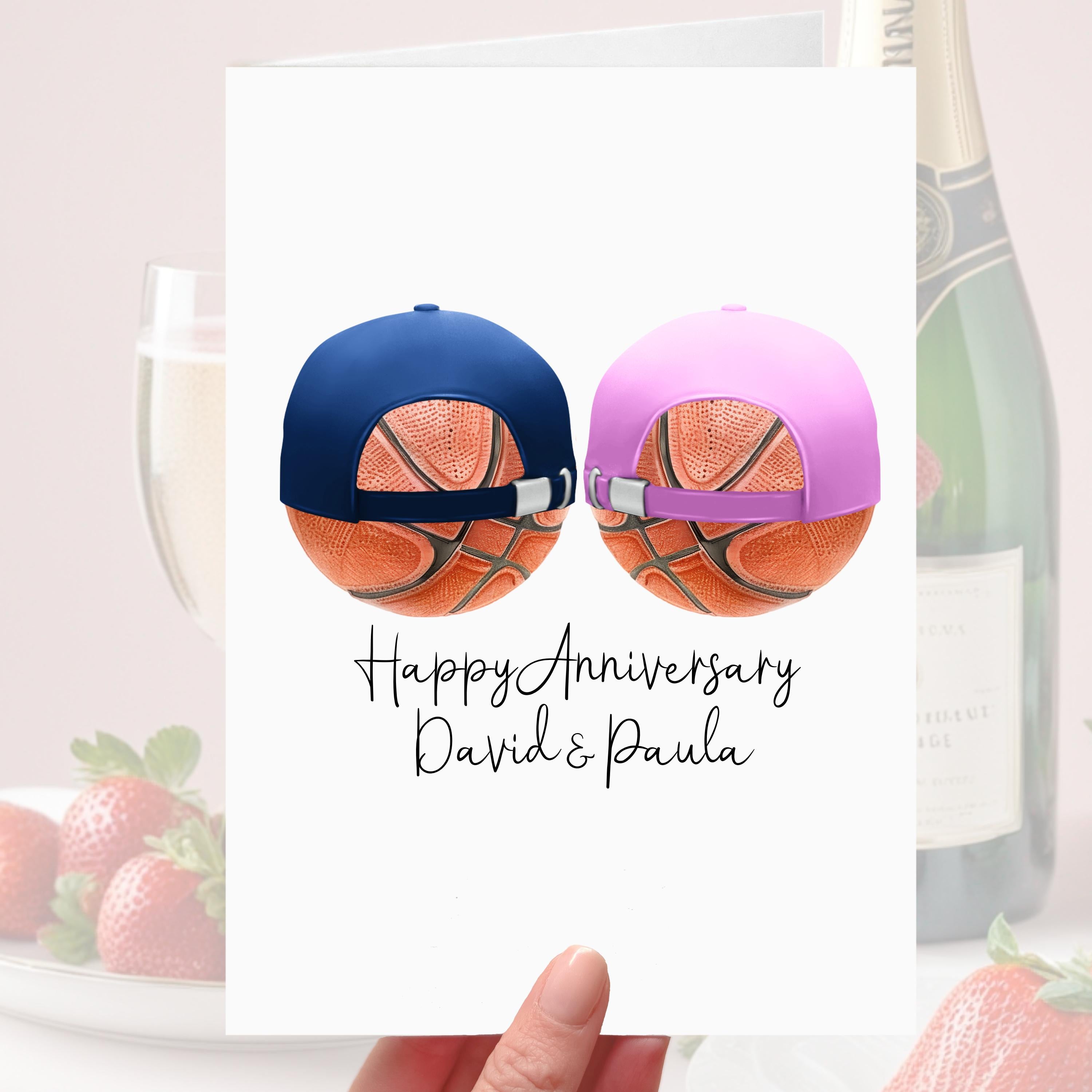 Basketball Anniversary Card Personalised