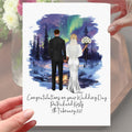 Northern Lights Wedding Card Personalised Aurora Borealis Iceland Norway Sweden