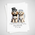 Cockapoo Wedding Card Personalised Bride & Groom Dog