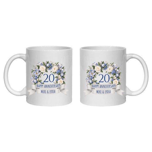 Personalised 20 year anniversary mug "china" 20th