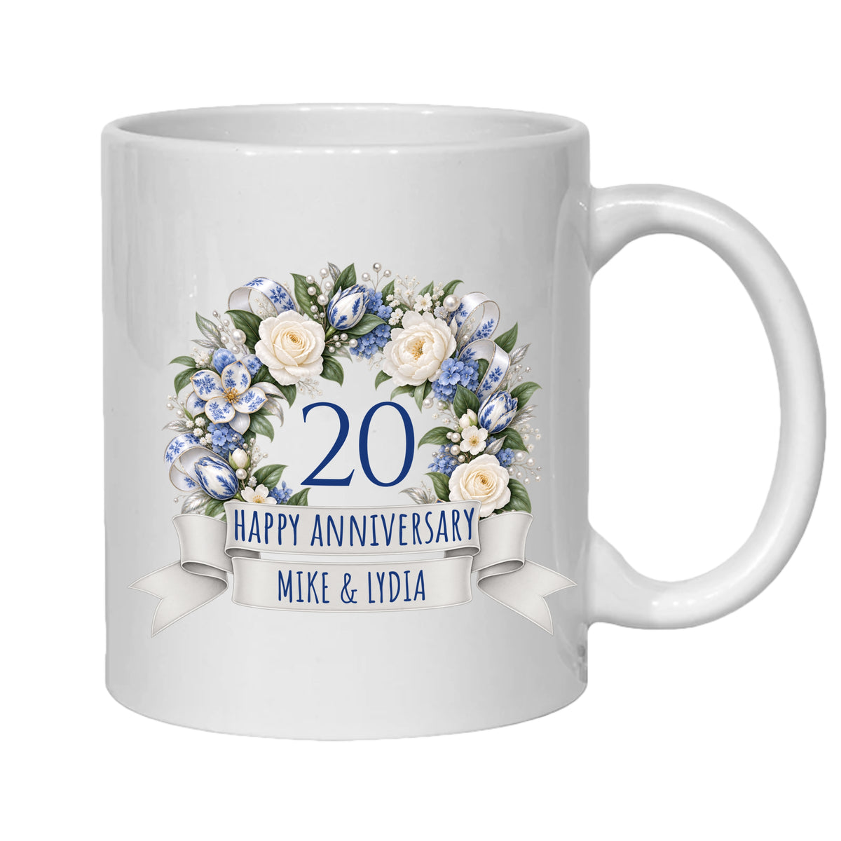 Personalised 20 year anniversary mug "china" 20th