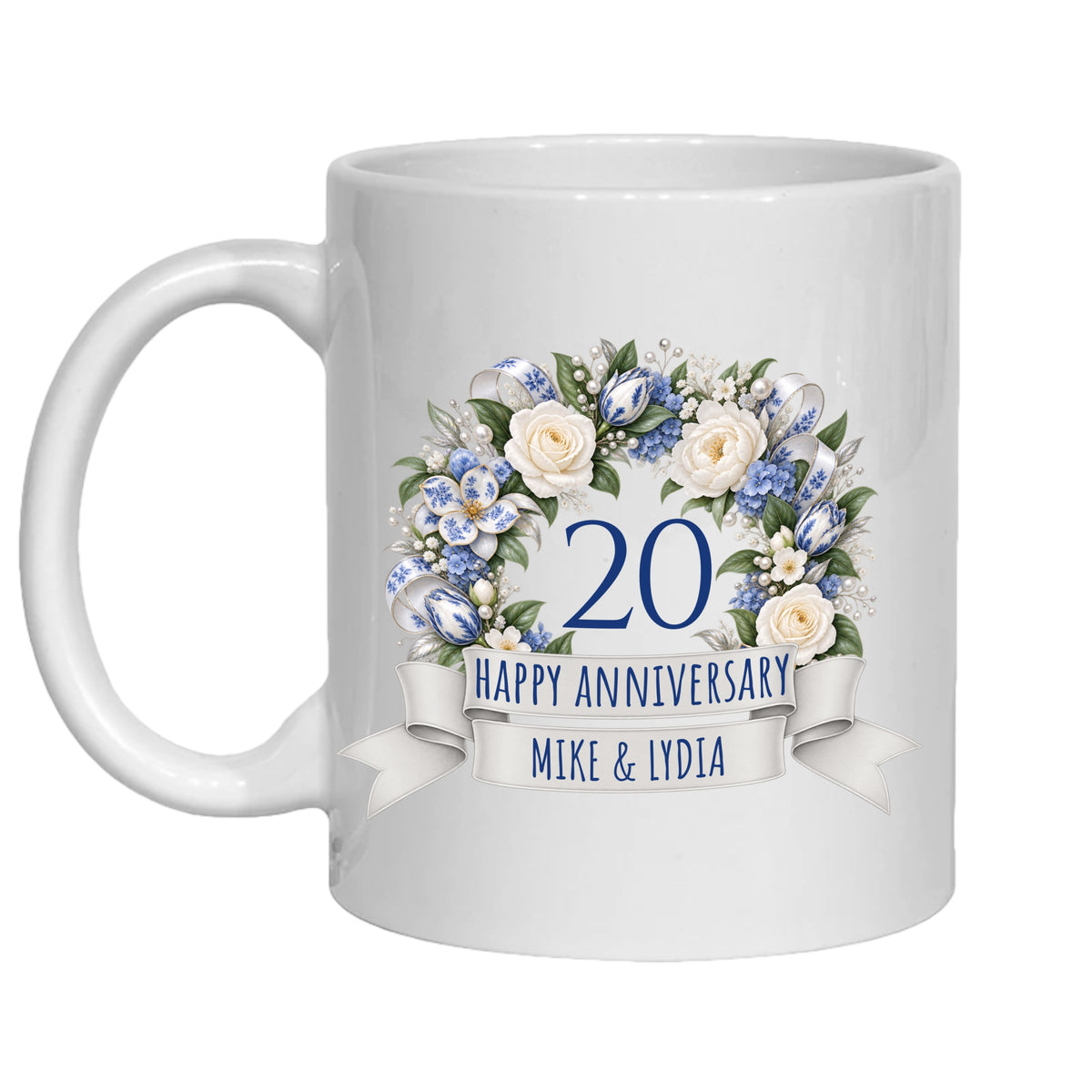 Personalised 20 year anniversary mug "china" 20th