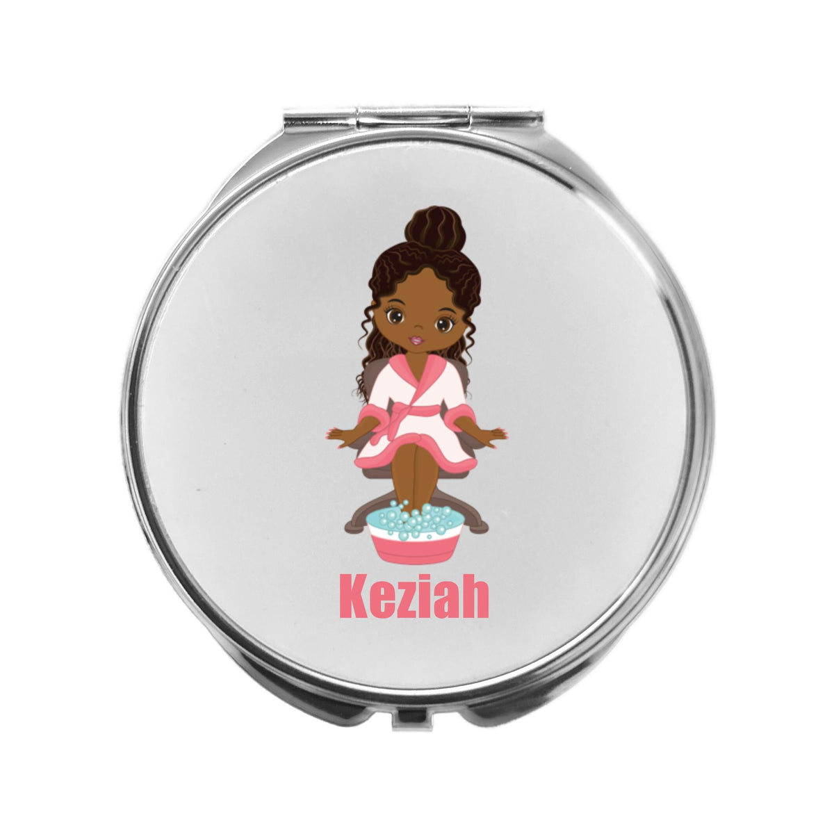 Mirror Compact Personalised Spa Girl Pamper