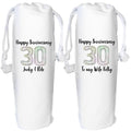 30 years anniversary wine Personalised gift bag -  pearl 30th wedding anniversary