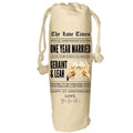 1 year anniversary personalised wine gift bag paper newspaper champagne prosecco