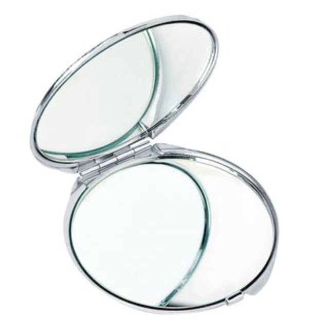 Personalised Compact Mirror for Nanny | Nan Grandma Flower Keepsake handbag mirror