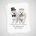 Bichon Frise Wedding Card Personalised Dog Bride & Groom