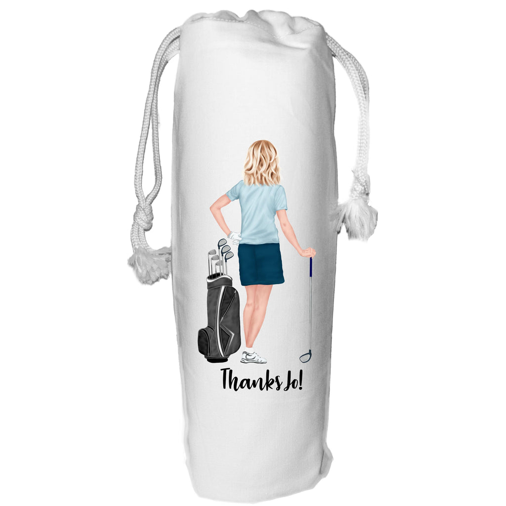 Golf Wine Bag Personalised for her Lady Captains Day gift President