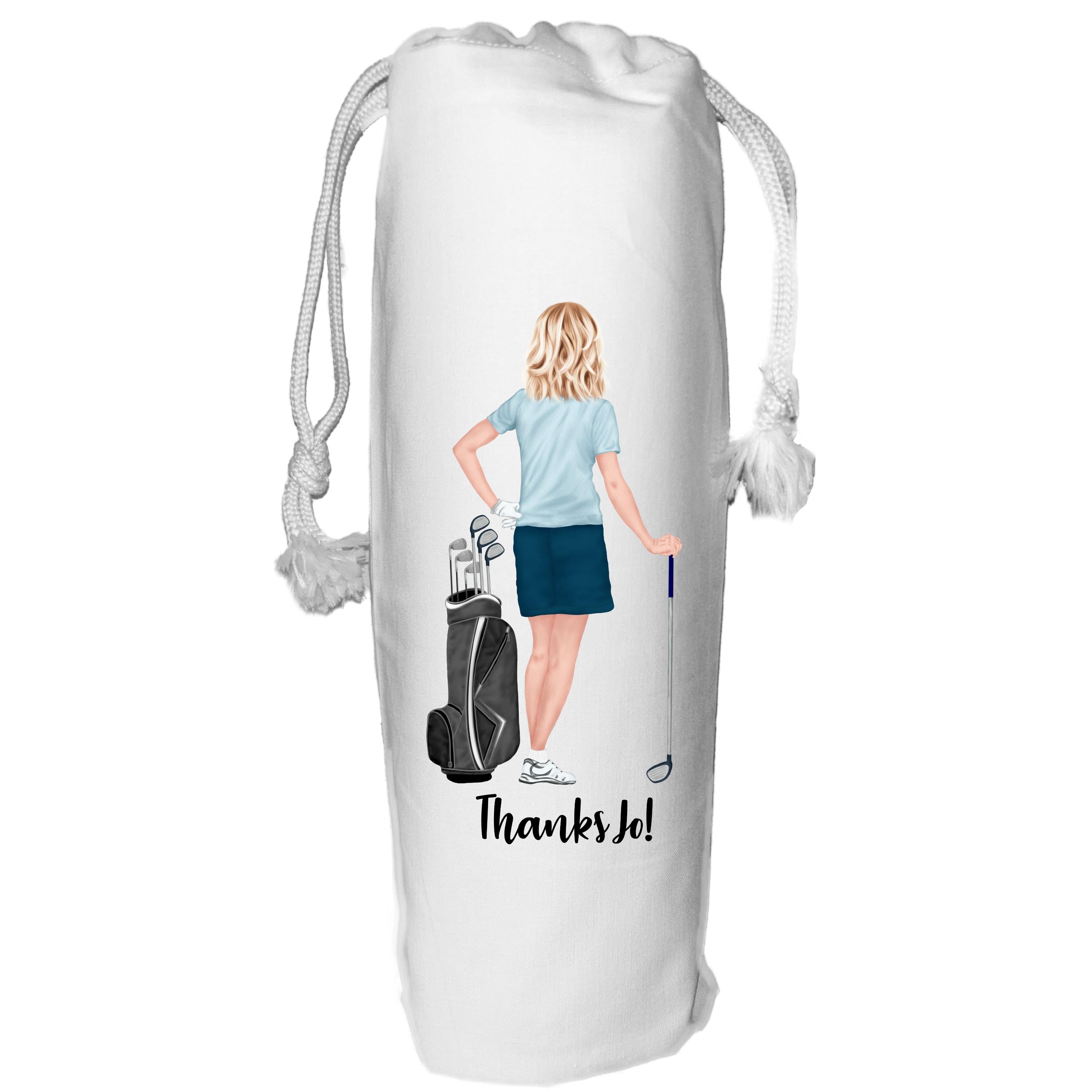 Golf Wine Bag Personalised for her Lady Captains Day gift President