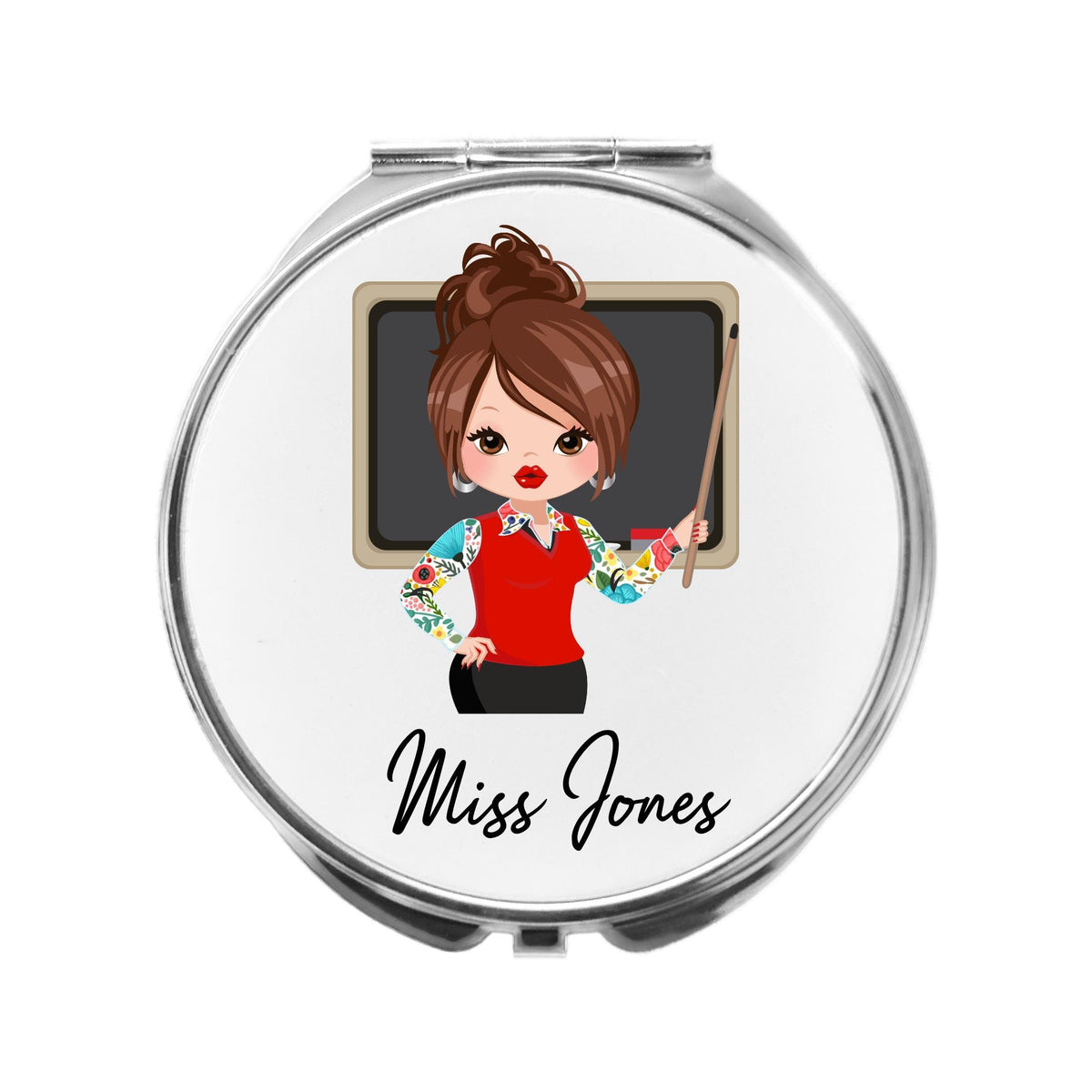 Personalized Teacher Compact Mirror: Teaching Assistant Gift