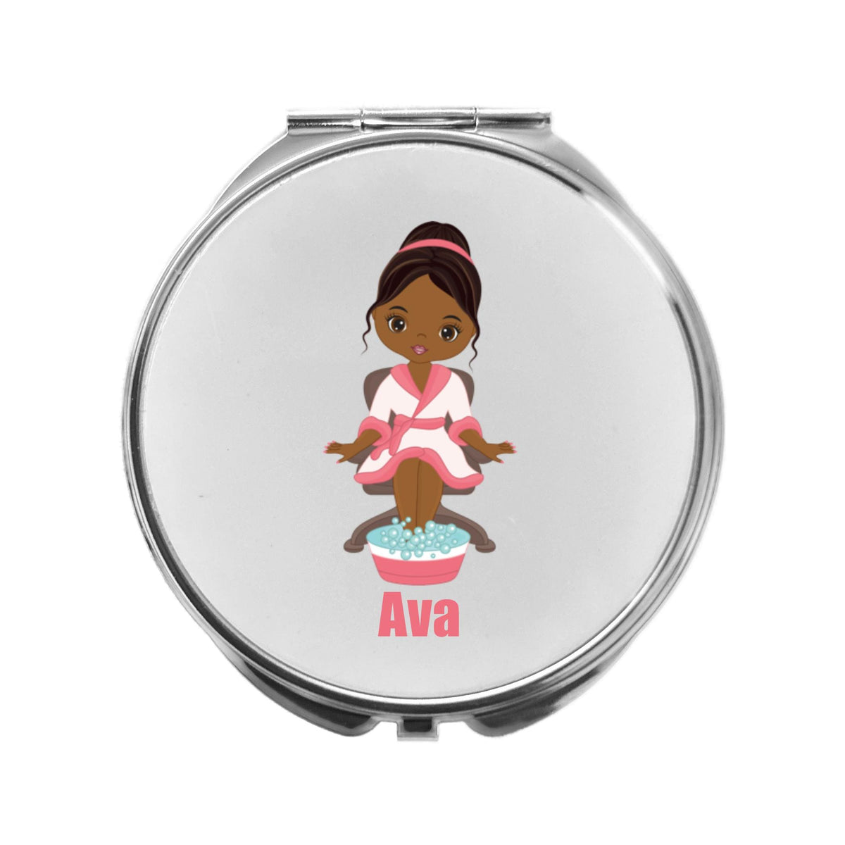Mirror Compact Personalised Spa Girl Pamper