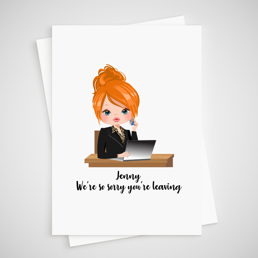 Leaving Card for co-worker Personalised Office Colleague Sorry your leaving