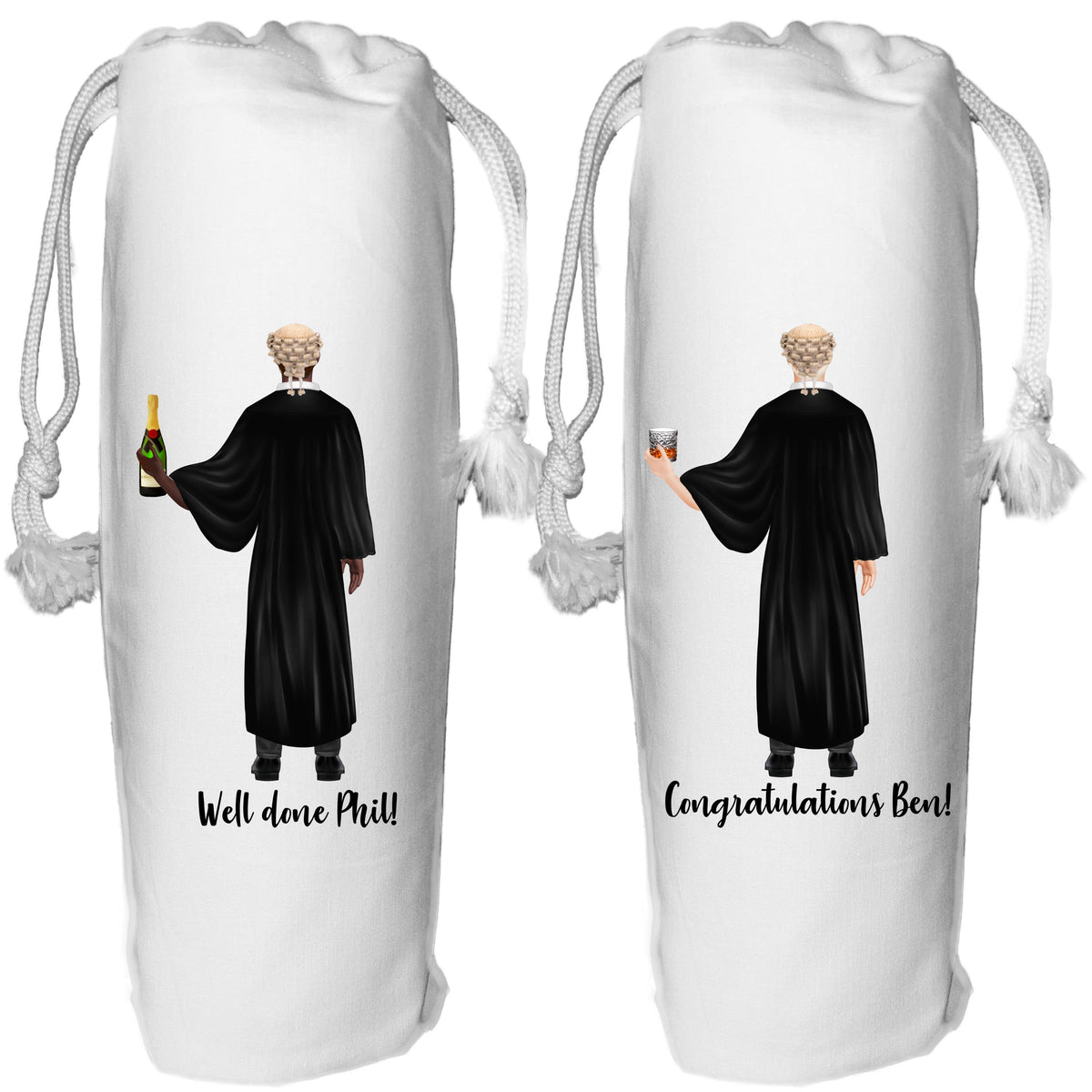 Lawyer Wine Bag Personalised for him Barrister Solicitor Judge Law Degree Congratulations Exams