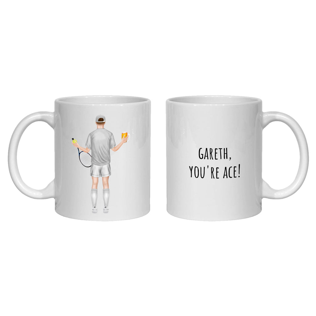 Personalised Tennis Mug – gift for dad, brother, son