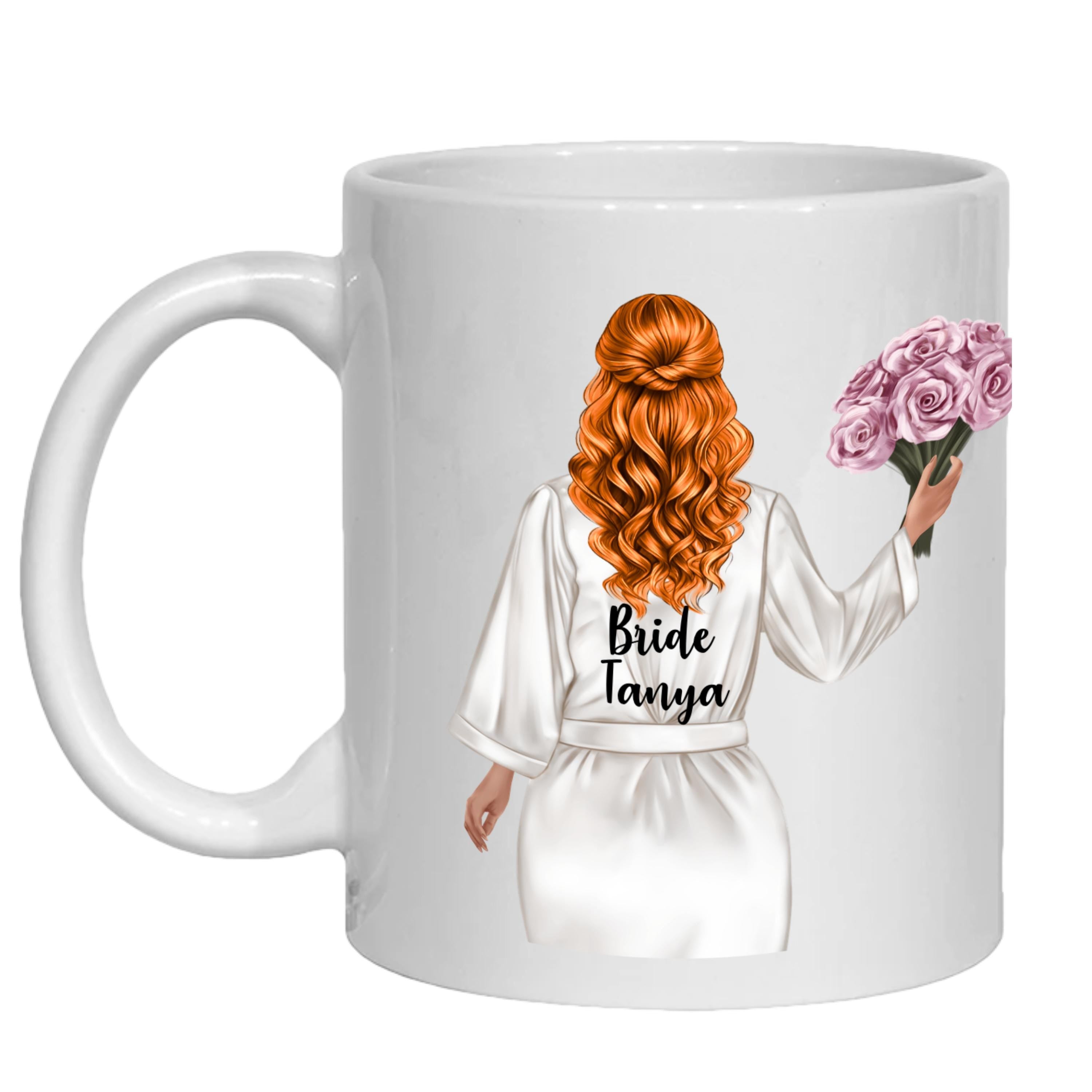 Personalized Bride Mug, Bridesmaid Bridal Party Gifts, Mother of Bride/Groom