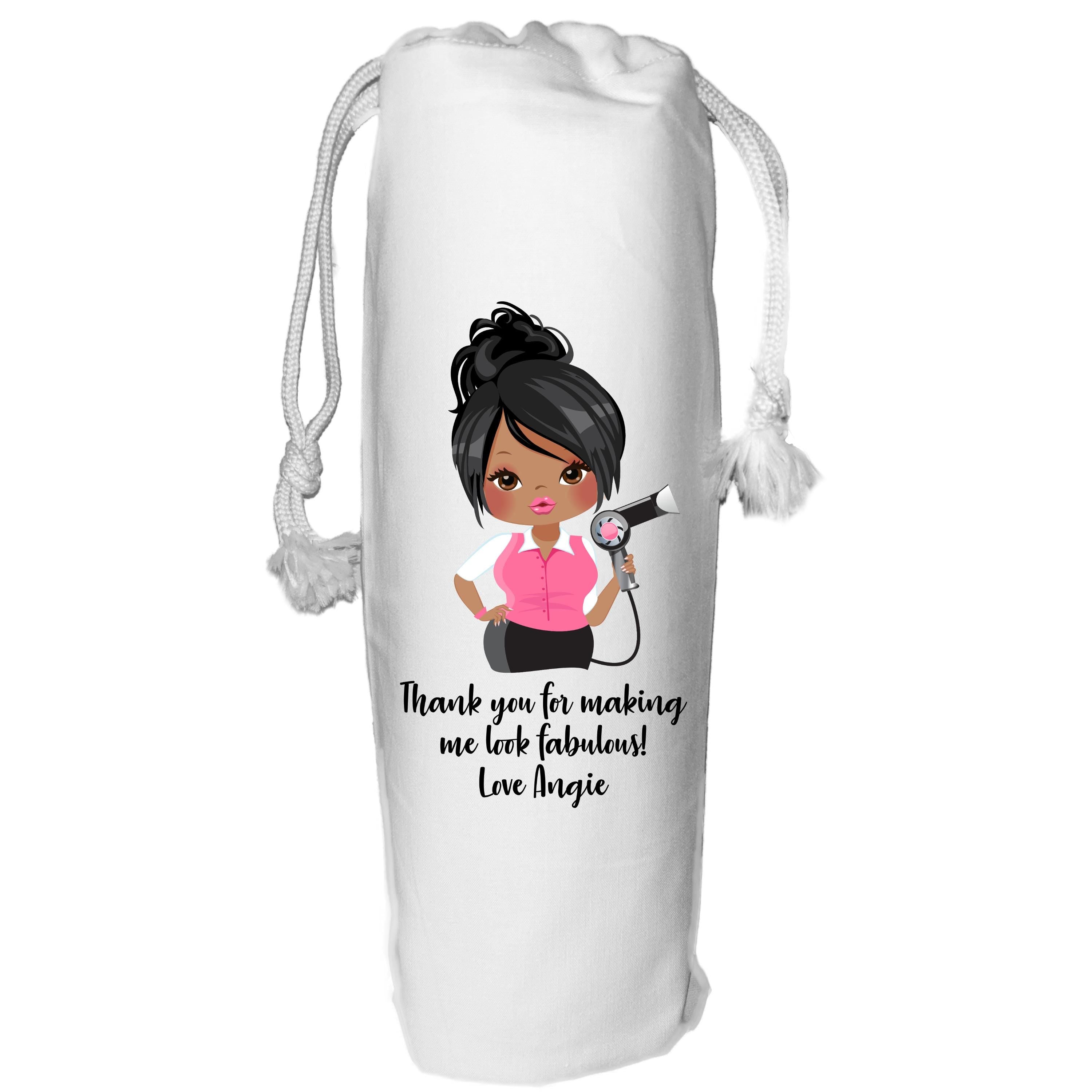 Hairdresser Wine Bag Personalised Gift for Salon Wedding New Job Thank you