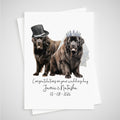 Newfoundland Wedding Card Personalised Bride & Groom Dog