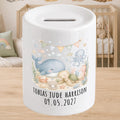 Personalised Baby Money Box 'Under the Sea' - New baby Savings piggy bank - gift for newborn