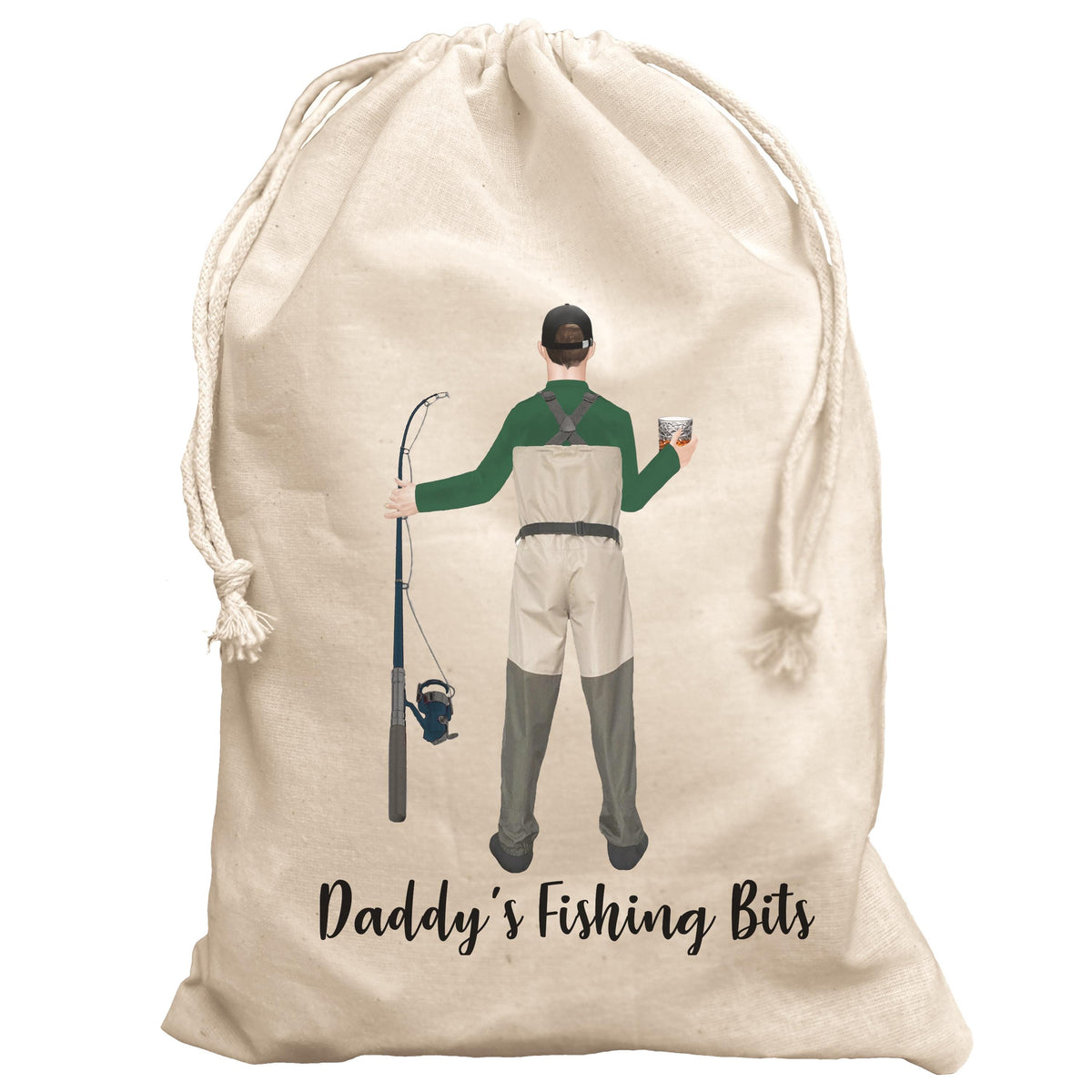 Fishing Gift Bag Personalised for him Tackle Bait Lure