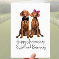 Vizsla Anniversary Card Personalised Dog