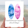 Surf Engagement Card Personalised Surfer Surfing