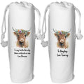 Highland Cow Wine Gift Bag Personalised