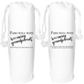 Baby Announcement Wine Gift Bag Personalised pairs well with becoming grandparents