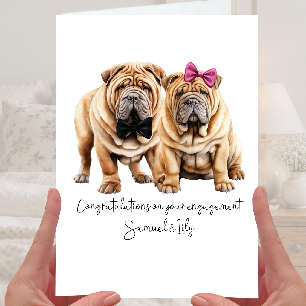 Sharpei Engagement Card Personalised