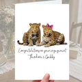 Leopard Engagement Card Personalised Big Cat Safari