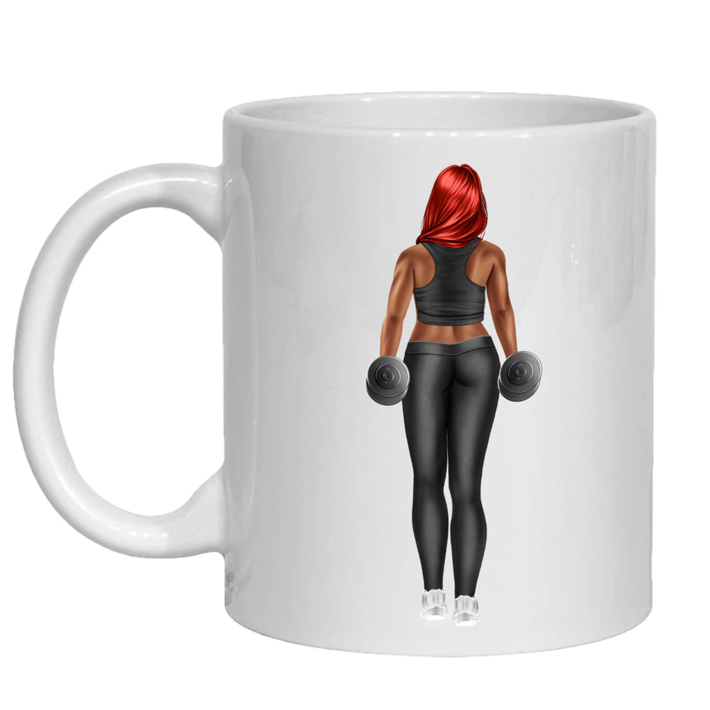 Gym Mug Gift Personalised for her Dumbbells, Weightlifting, Fitness