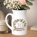 30th Happy Anniversary vase - Personalised small Vase - pearl wedding