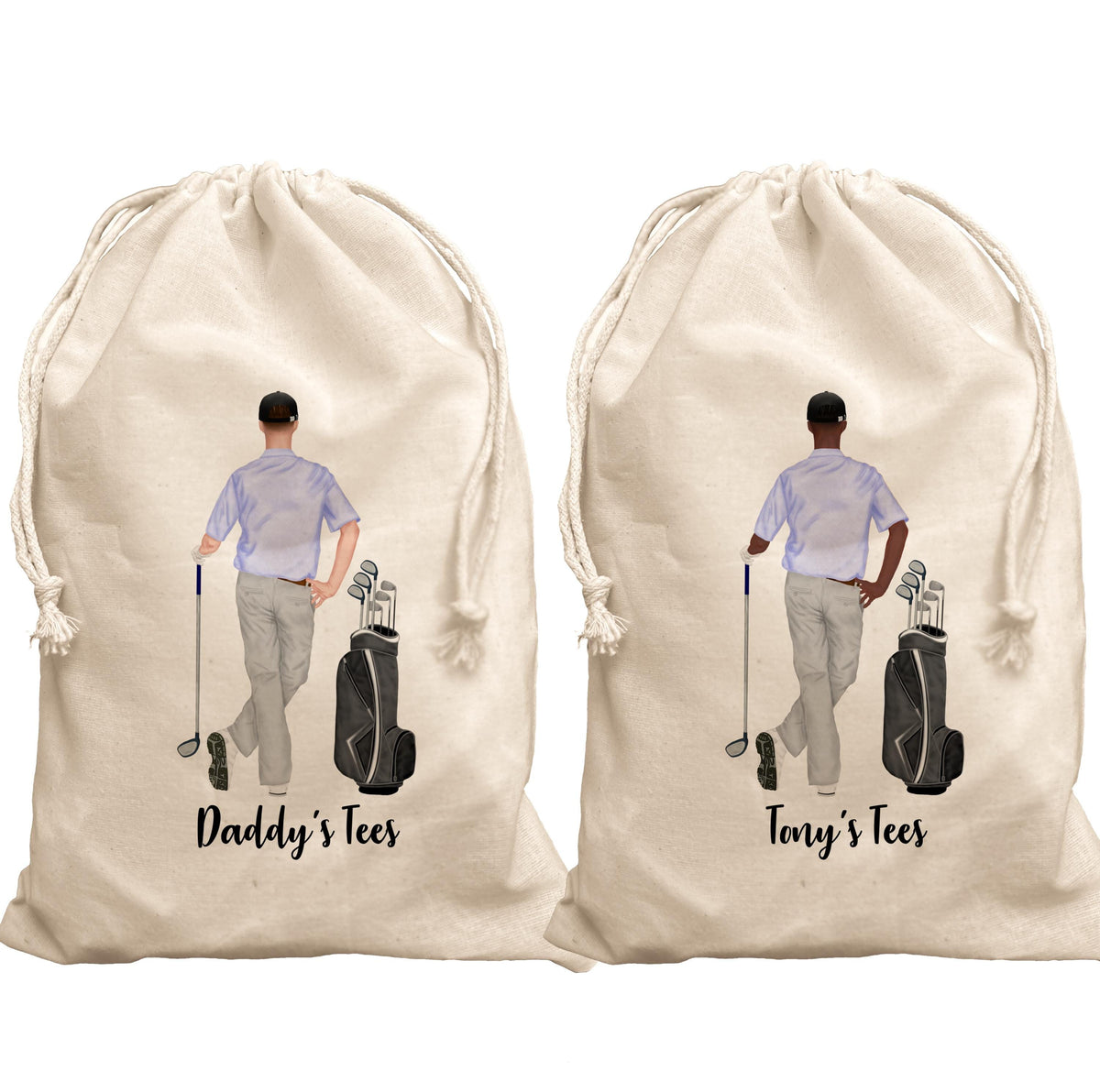 Golf Ball & Tee Bag for Golfer Gift Set Personalised for him