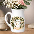 Happy 50th Anniversary vase - Personalised small Vase - golden wedding 50 years