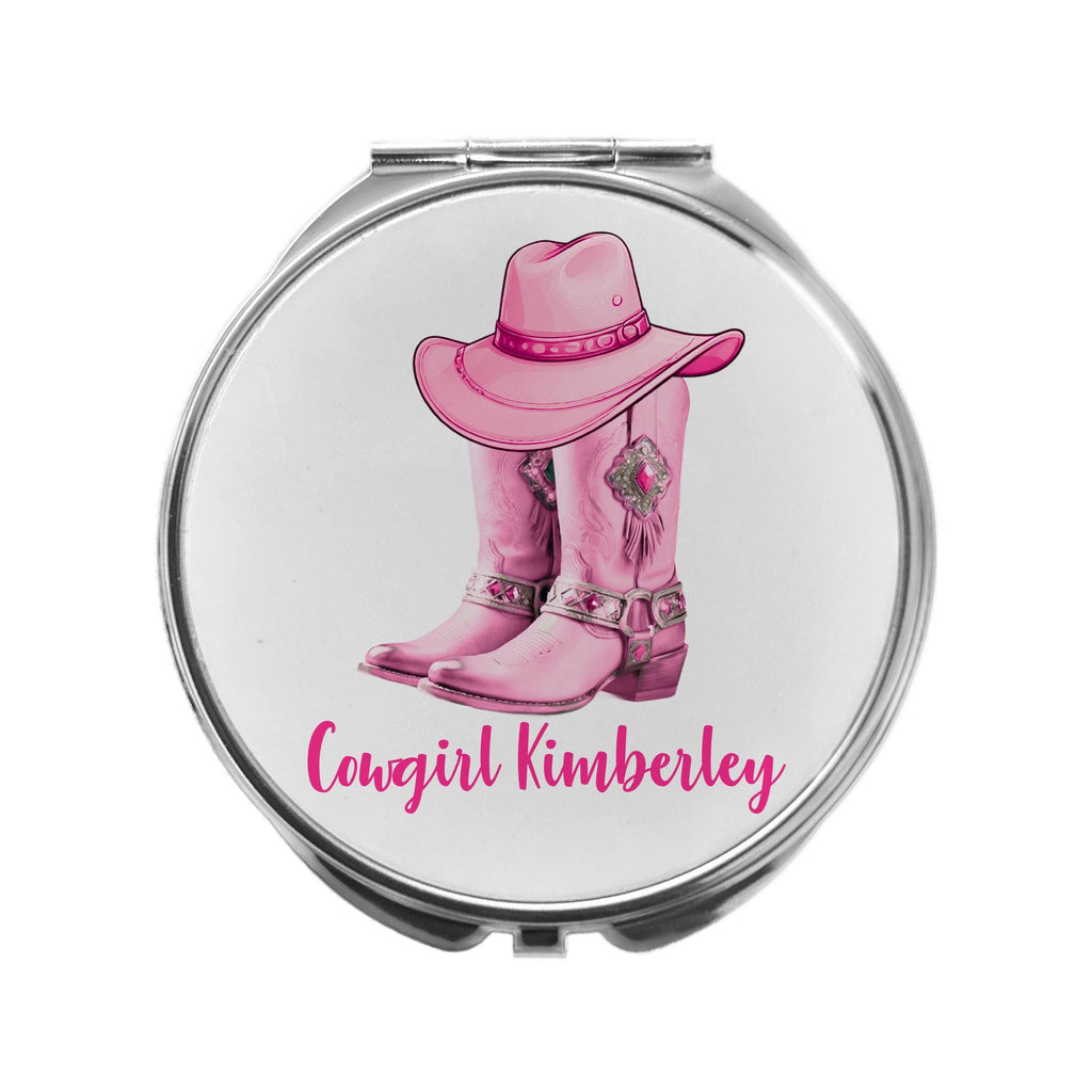 Cowgirl Mirror Compact Personalised Cowboy
