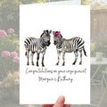 Zebra Engagement Card Personalised