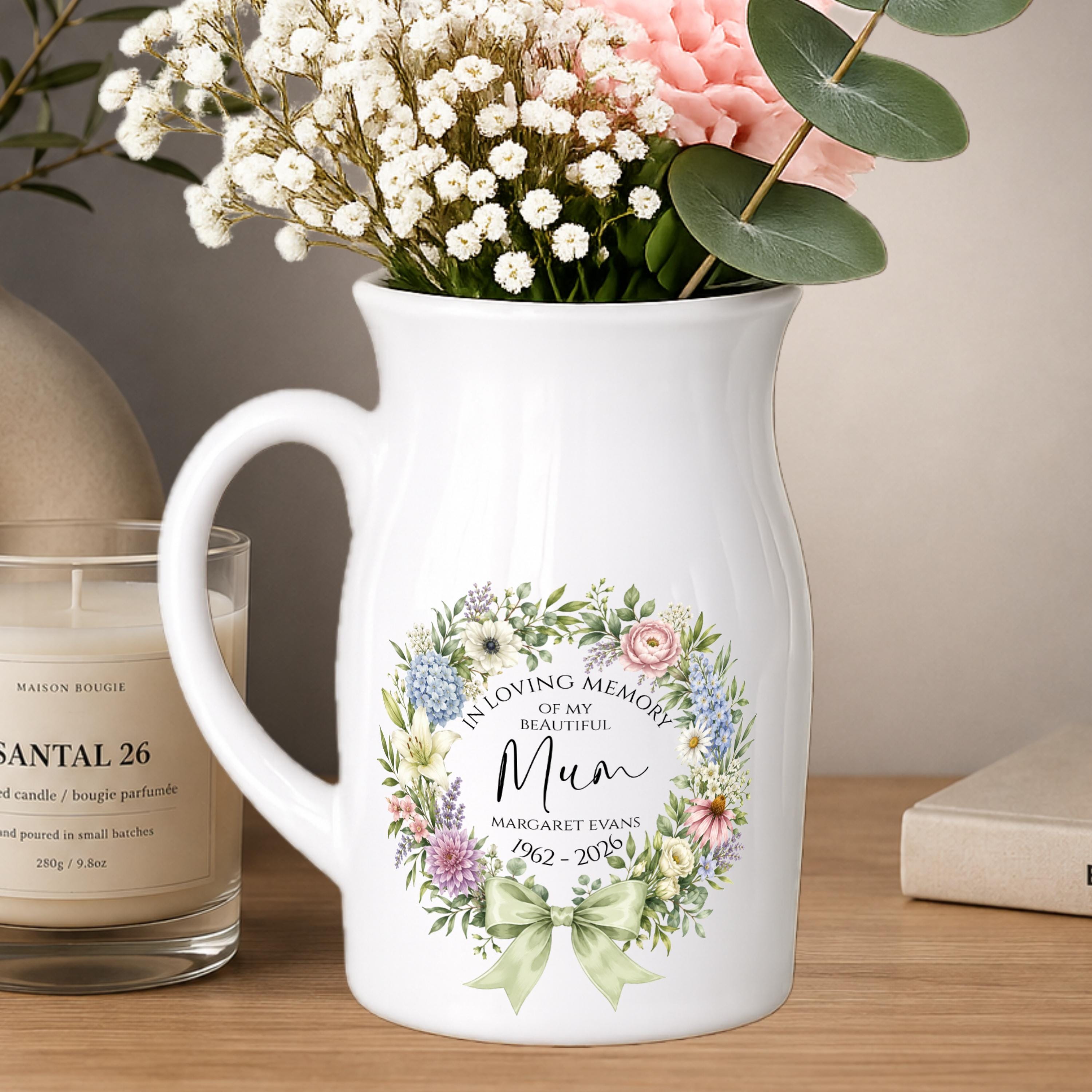 Grandma memorial gift - Personalised small Vase - in loving memory, grandmother, nanny nan
