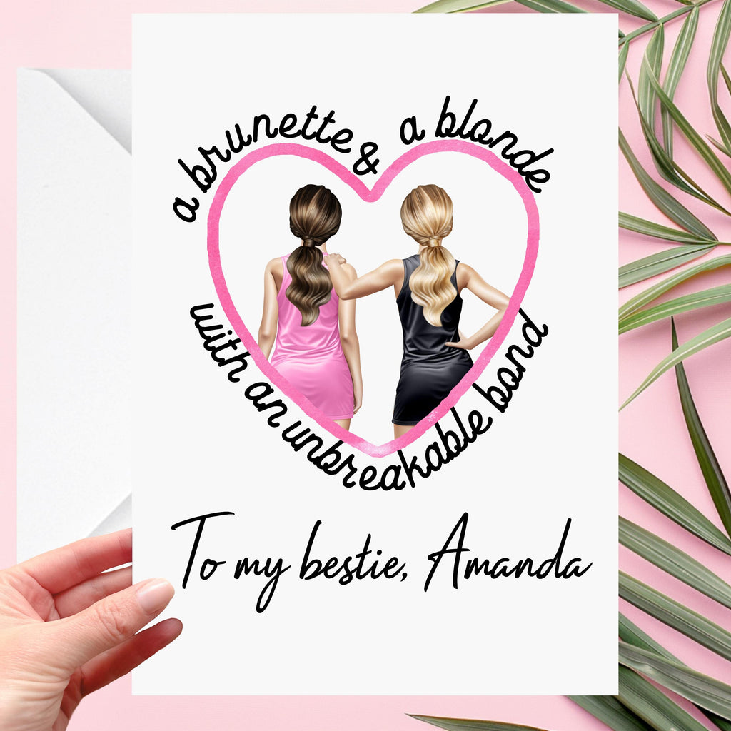 Brunette & Blonde Friend Card: Unbreakable Bond
