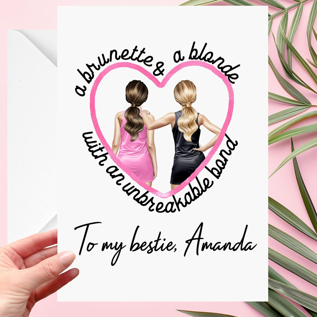 Brunette & Blonde Friend Card: Unbreakable Bond