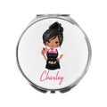 Makeup Artist Mirror Personalised Compact Gift for Beautician