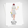 Tennis Bride To Be Card Personalised Hen Party Bachelorette