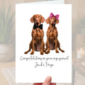 Vizsla Engagement Card Personalised Dog