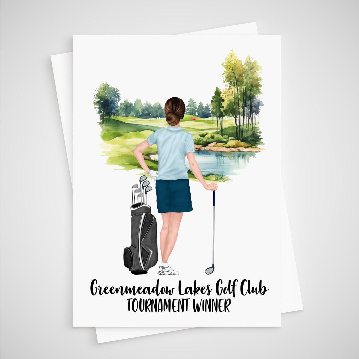 Golf Card Tournament Winner Personalised Lady Captains Day