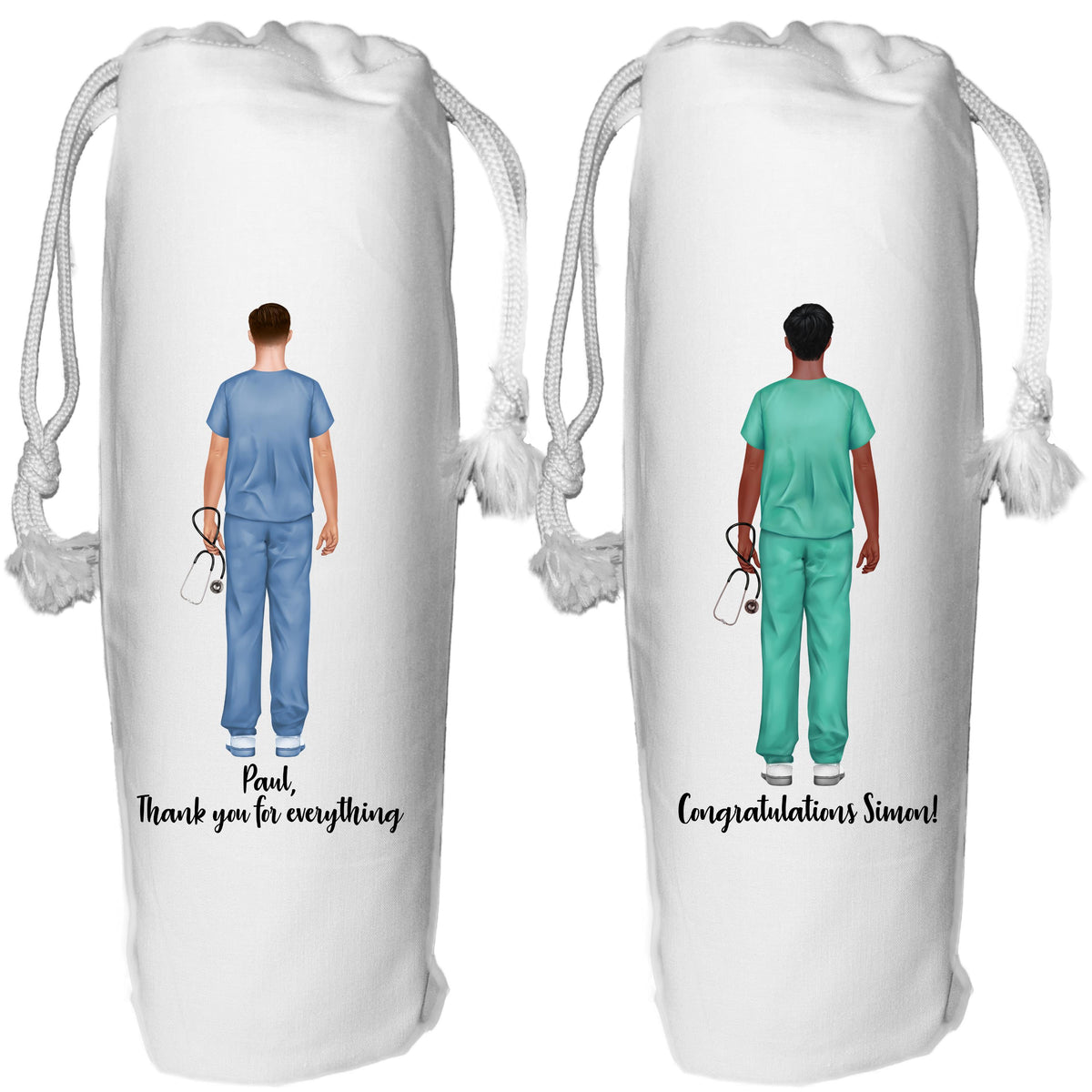 Nurse Wine Bag Personalised thank you gift for male