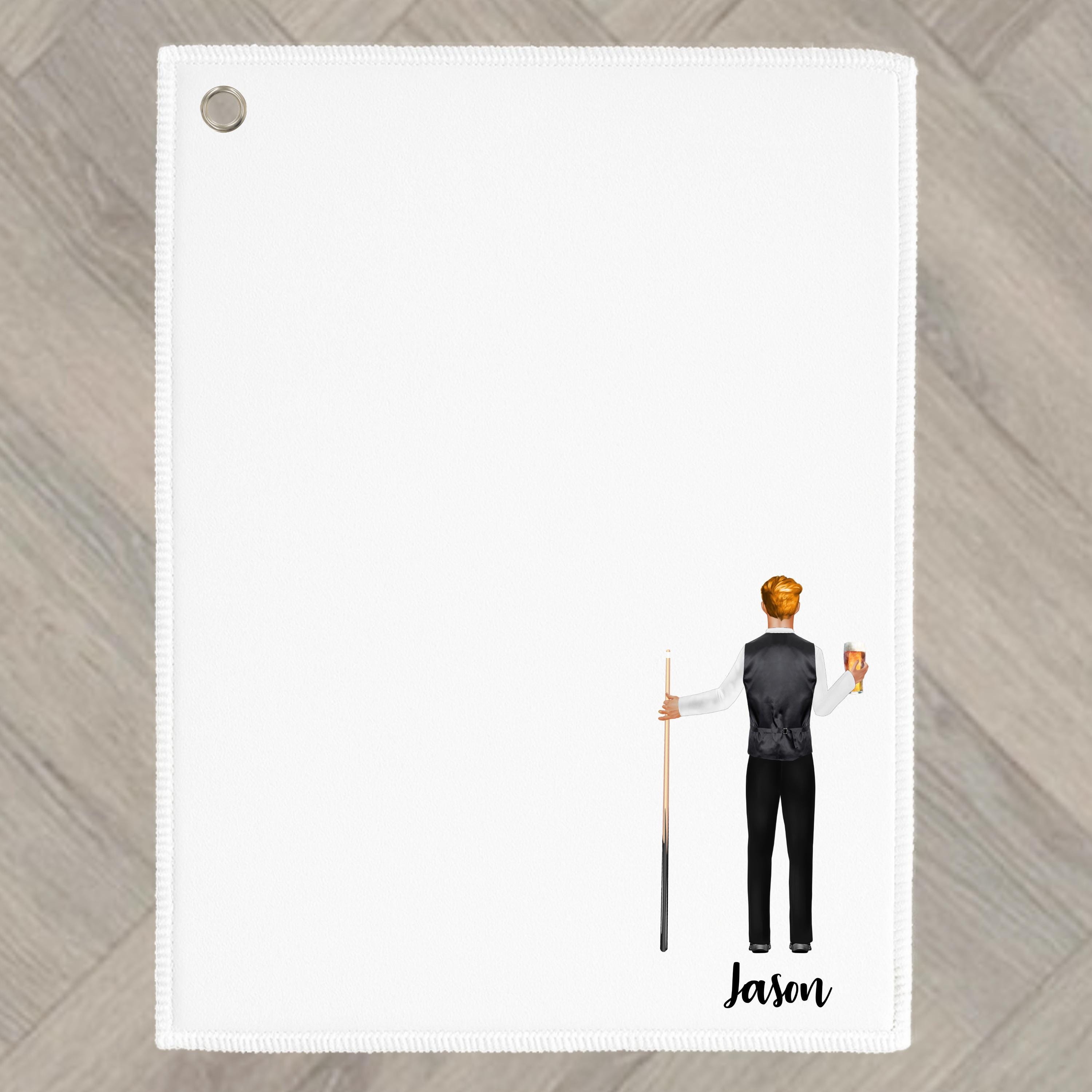 Snooker Towel Personalised Pool Billiards for man Gift for Daddy Grandad