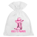 Cowgirl Pyjama Bag Personalised for Girls Cowboy Sleepover Slumber Party Pink
