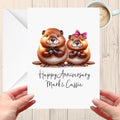 Beaver Anniversary Card Personalised