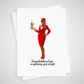 Personalized Flight Attendant New Job Card