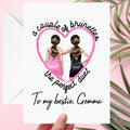 Brunette Bestie Card Personalized Best Friend Friendship